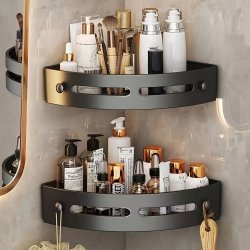 1PC Versatile Bathroom Shelf - Multi-layer No-drill Corner Storage For Toilet & Kitchen