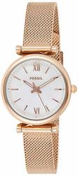 Women's Fossil ' Carlie Quartz Stainless-steel-plated Casual Watch Color:rose Gold-toned Model: ES4433