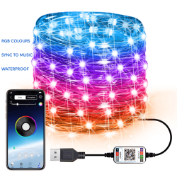Worldcart Multicolour Bluetooth Lights Via App - 10M 100 LED