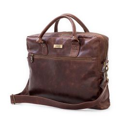Mally Leather Bags Mally Bags Classic Leather Laptop Bag In Diesel Brown