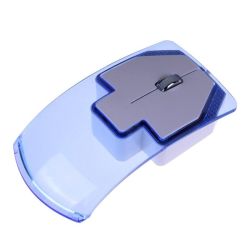 Wireless Transparent LED Mouse 2.4GHZ Light Blue - Transparent