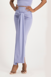 Savannah Wrap Tie Detail Skirt - Persian Violet - XS