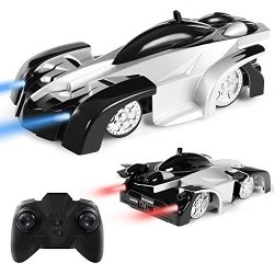 Sgile Remote Control Car Toy Rechargeable Rc Stunt Wall Climber Car With MINI Controller Dual Mode 360 Rotating And LED Head Gravity-defying Boys Girls