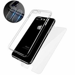Lbg Iphone 8 Plus Crystal Clear Anti-scratch Case And Tempered Glass Screen Protector Back Camera Lens Protector. High Definition Anti-fingerprint 4 Pack