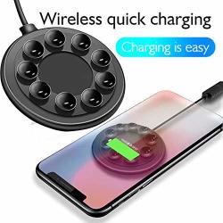 Lywey Separable Suction Cup Wireless Charger For Iphone For Samsung 10W Fast Suction Cup Qi Wireless Charger Charging Pad Stand Dock Holder