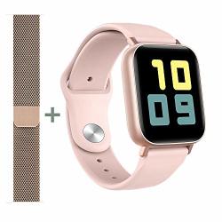 Amatage Smart Watch For Android Phones Iphone For Men Women Fitness Tracker Watch With Heart Rate And Sleep Monitor Waterproof Activity Tracker Pink extra Band