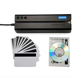 Deftun MSR605X USB Magnetic Stripe Swipe Credit Card Reader Writer Encoder MSR206