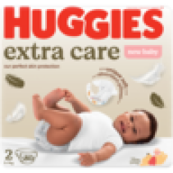 Huggies Extra Care Size 2 Diapers 80 Pack 5-7KG