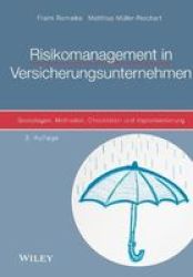 Risikomanagement In Versicherungsunternehmen - Grundlagen Methoden Checklisten Und Implementierung German Hardcover 3. Auflage