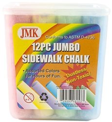 Iit 08053 Jumbo Sidewalk Chalk 12-PIECE