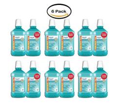 Pack Of 6 - Equate Antiseptic Mouthrinse Blue Mint 1.5 L 2 Ct