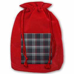 GOLF GTI Plaid Face Christmas Drawstring Bag Gift Bags Santa Sack For Christmas Party Decoration