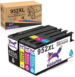Halofox Compatible Ink Cartridge Replacement For Hp 952 XL 952XL Use With Officejet Pro 8710 8720 7740 8740 7720 8715 8725 8702 8216 8210 Printer 1 Black 1 Cyan 1 Magenta 1 Yellow 4-PACK