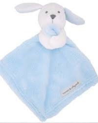 white bunny security blanket