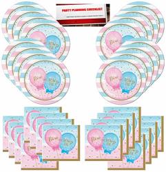 Gender Reveal Boy Or Girl Bow Or Bow Tie Party Supplies Bundle Pack For 16 Guests Plus Party Planning Checklist By Mikes Super Store