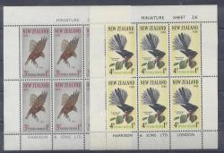 New Zealand 1965 Health Birds Set Of 2 Miniature Sheets Fine Unmounted Mint