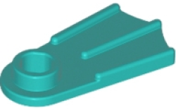 Parts Minifigure Footgear Flipper 2599A - Dark Turquoise