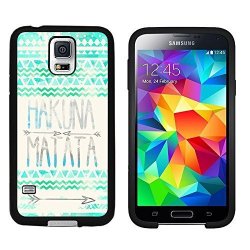 Galaxy S5 Case Laser Technology For Protective Samsung Galaxy S5 Case Black Doo Uc Tm - The Aztec Watercolor Hakuna Matata