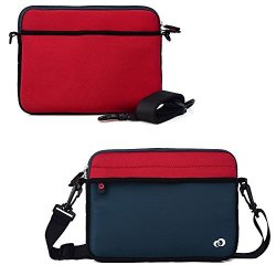 Red Shoulder Crossbody Style Messenger Bag For Samsung Galaxy Tab A 8.0 Samsung Galaxy Tab E 8.0