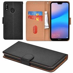 Huawei P20 Lite Case Aicoco Flip Cover Leather Phone Wallet Case For Huawei P20 Lite - Black