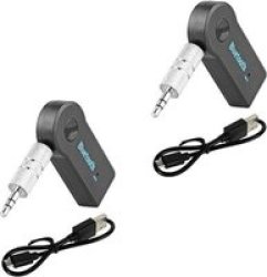 Rechargeable Car Bluetooth Hands Free Audio Receiver Pack Of 2
