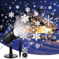 white snowflake light projector