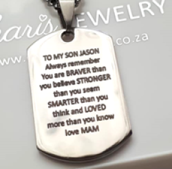KR14 - Personalized Gift Dogtag Keyring Stainless Steel