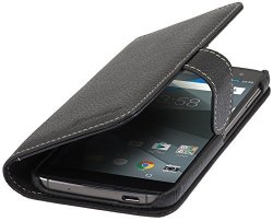 Stilgut Talis Wallet-case With Slots Genuine Leather Cover For Blackberry DTEK60 Black