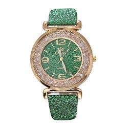 Fashion Women Crystal Stainless Steel Watches Outsta Analog Quartz Wrist Watch Gift Green