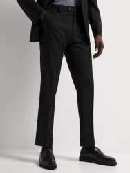 Men&apos S Slim Check Black Suit Trouser