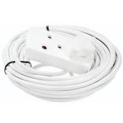 Alphacell White Extension Cord 10A - 5M