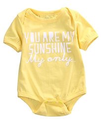 YOU Are My Sunshine Baby Infant Cotton Bodysuits Newborn Rompers Overalls 6-12 M