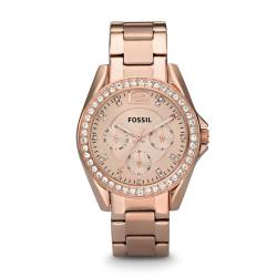 Fossil Riley Women Rose Gold Stainless Steel Watch