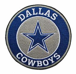 Iron On Patch Dallas Cowboys Silver Middle Nfl Football Jersey 3.5 Inch