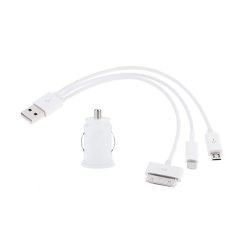3 In 1 USB Cable Charger Set - For Iphone Ipad Blackberry Samsung Etc...