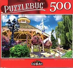 Puzzlebug 500 Piece Jigsaw Puzzle RESTING GARDEN Gnomes Cra-Z-Art Colorful New 