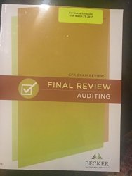 Cpa Final Review Auditing V 3.1 - Becker Audit