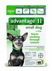 Bayer Advantage II Flea And Lice Treatment For Small Dogs 3 - 10 Lb 6 Doses