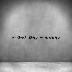 Now Or Never - L 450MM Matt Gold brass Font 4