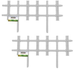 Bulk Pack 5 X Garden-fence White Plastic 61X31CM Each