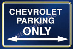 Chevrolet Parking Only Landscape - Metal Sign