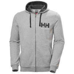 Men's Hh Logo Full Zip Hoodie - 949 Grey Melange XXL