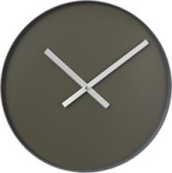 Wall Clock - Tarmac And Steel Grey Colours - Large - Rim