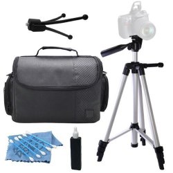 Professional 59 Inch Tripod With Deluxe Camcorder Video Camera Carrying Case For Canon Vixia Hf G10 G20 G30 R40 R42 R400 R500 R52 R50