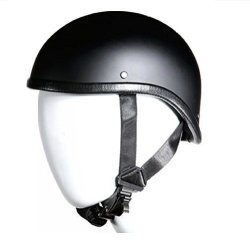 Low Profile Skull Cap Harley Chopper Novelty Gladiator Flat Black Motorcycle Helmet Skid Lid Large 23" - 23 1 2"