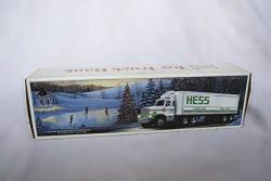 Hess 1987 Toy Truck Bank With Barrels
