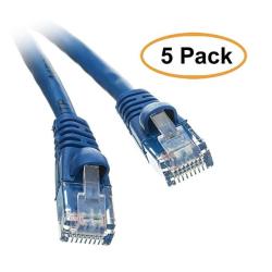 10 Pack ACL 5 Feet RJ45 Snagless/Molded Boot Orange Cat6a Ethernet Lan Cable 