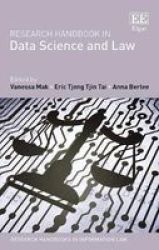 Research Handbook In Data Science And Law Hardcover