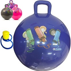Hippity Hop 45 Cm 18 Inch Diameter Including Free Foot Pump For Children Ages 3-6 Space Hopper Hop Ball Bouncing Toy - 1 Ball