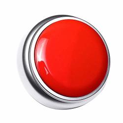 Neutral Sound Talking Button Record Sound Box Answer Buzzers 30 Seconds Recording Red And Silver